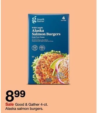 Target Good & gather 4 - ct. alaska salmon burgers offer