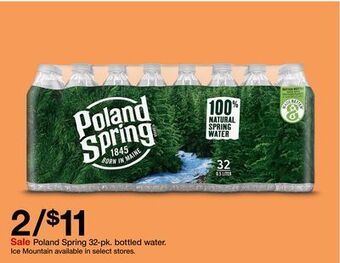 Target Poland spring 32-pk. bottled water offer