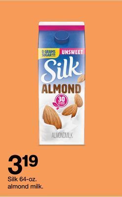 Target Silk 64-oz. almond milk offer