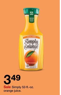 Target Simply 52-fl.-oz. orange juice offer