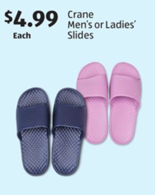 Aldi Crane men's or ladies' slides offer