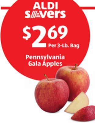 Aldi Pennsylvania gala apples offer