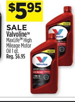Dollar General Valvoline™ maxlife™ high mileage motor oil offer