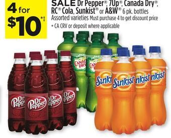 Dollar General Dr pepper®, 7up®, canada dry®, rc® cola, sunkist® or a & w® offer