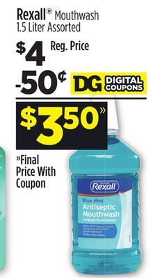 Dollar General Rexall® mouthwash offer