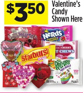Dollar General Valentine's candy shown here offer