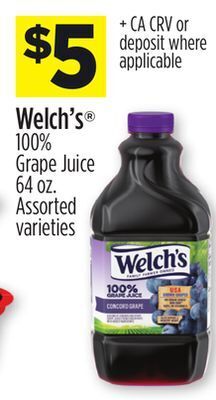 Dollar General Welch's® 100% grape juice offer