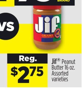 Dollar General Jif® peanut butter offer