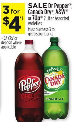 Dollar General Dr pepper®, canada dry®, a&w® or 7up® offer