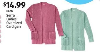 Aldi Serra ladies' oversized cardigan offer