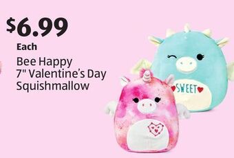 Aldi Bee happy 7" valentine's day squishmallow offer
