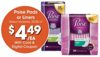 Kroger Poise Pads or Liners offer