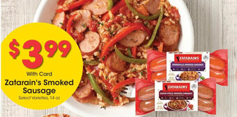 Kroger Zatarain's Smoked Sausage offer