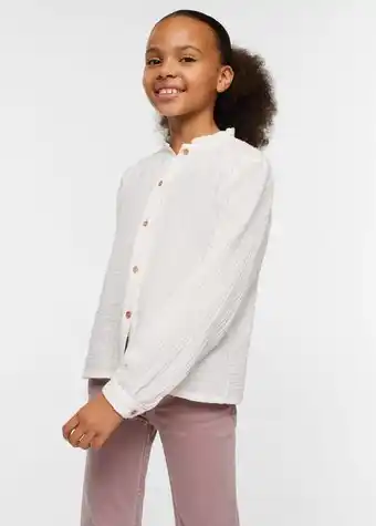 Mango Plumeti cotton blouse offer