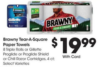Kroger Brawny Tear-A-Square Paper Towels offer