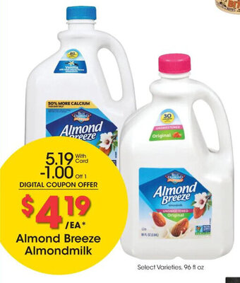 Kroger Almond Breeze Almondmilk offer