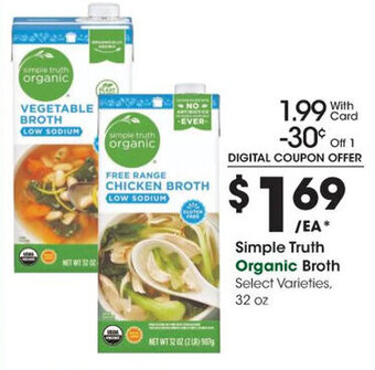 Kroger Simple Truth Organic Broth 32 oz. offer