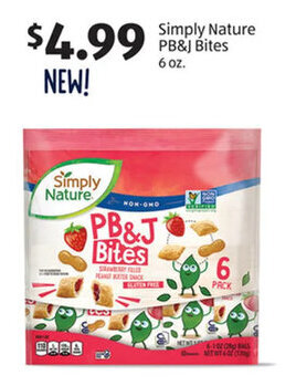 Aldi Simply Nature PB&J Bites offer