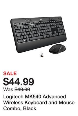 Office Depot Logitech mk540 advanced wireless keyboard and mouse combo, black offer