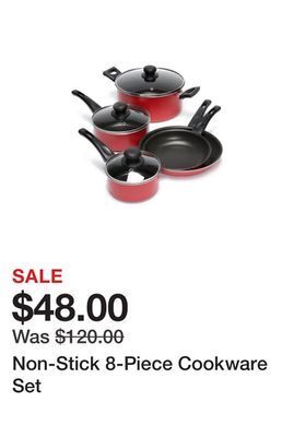 Belk Non-stick 8-piece cookware set offer