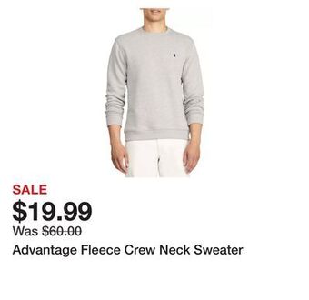Belk Advantage fleece crew neck sweater offer