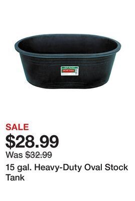Tractor Supply Company 15 gal. heavy-duty oval stock tank offer