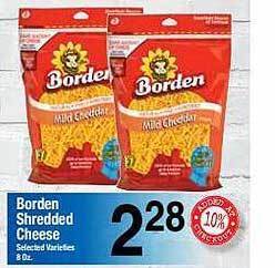 Food Giant Borden shredded cheese offer