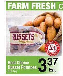Food Giant Best choice russet potatoes offer