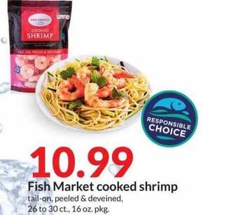 Hy-Vee Fish market cooked shrimp offer