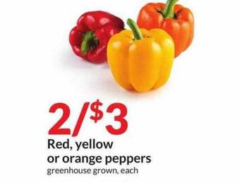 Hy-Vee Red, yellow or orange peppers offer