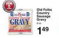Price Chopper Old folks country sausage gravy offer