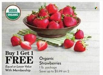 Pavilions Organic strawberries offer