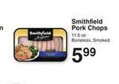 Price Chopper Smithfield pork chops offer