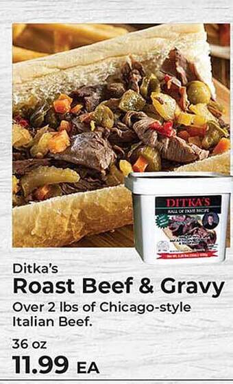 Sunset Foods Ditka's roast beef & gravy offer