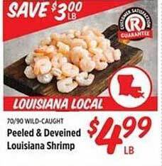 Rouses Peeled & deveined louisiana shrimp offer