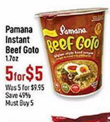 Seafood City Pamana instant beef goto offer
