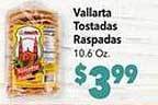 Vallarta Supermarkets Vallarta tostadas raspadas offer