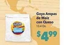 Vallarta Supermarkets Goya arepas de maiz con queso offer