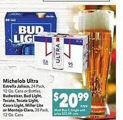 Vallarta Supermarkets Michelob ultra offer