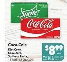 Vallarta Supermarkets Coca-cola diet coke, coke zero, sprite or fanta offer