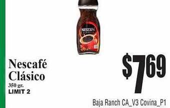 Baja Ranch Nescafé clásico offer