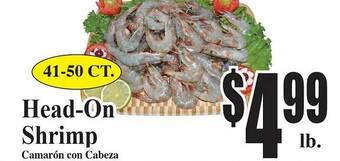 Baja Ranch Head-on shrimp offer