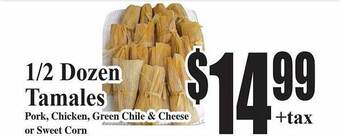 Baja Ranch ½ dozen tamales offer