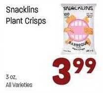 Snacklins plant crisps