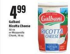 Big Y Galbani ricotta cheese offer