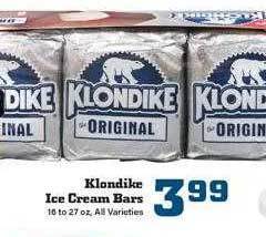 Big Y Klondike ice cream bars offer