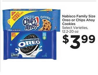 Food 4 Less Nabisco family size oreo or chips ahoy cookies offer