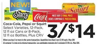 Food 4 Less Coca-cola, pepsi or squirt offer