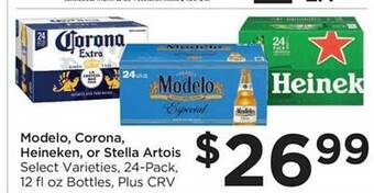 Food 4 Less Modelo, corona, heineken , or stella artois offer