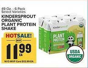 Food Lion Kindersprout organic plant protein shake offer